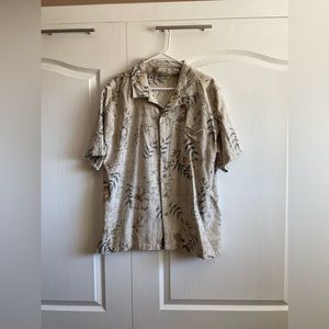 mens Leaf pattern button down